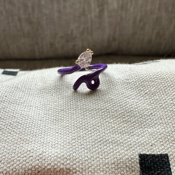 💜 Royal Purple Baby Vine Enamel Ring ✨ - Picture 2 of 14
